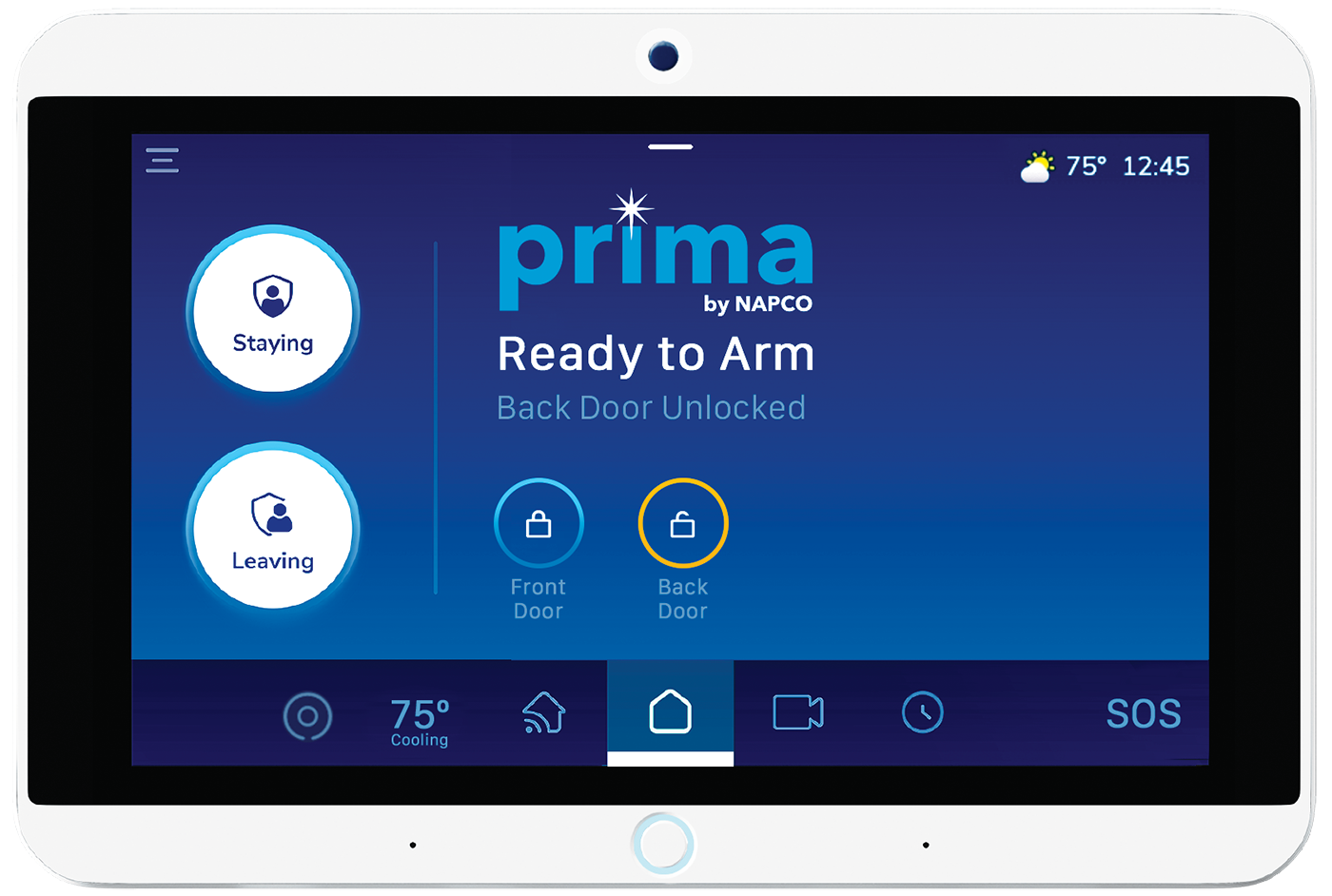 NAPCO Prima touchscreen security and automation panel